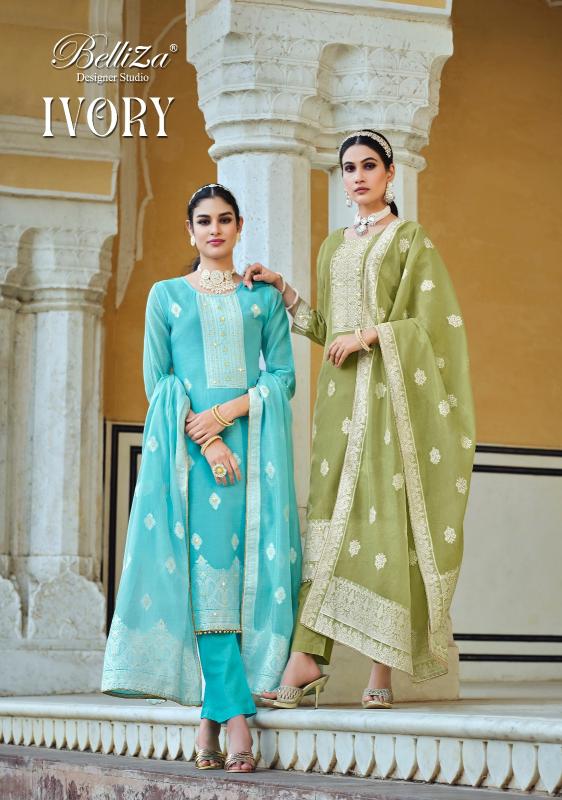 Belliza ivory dress materials at wholesale price online shopping in india
